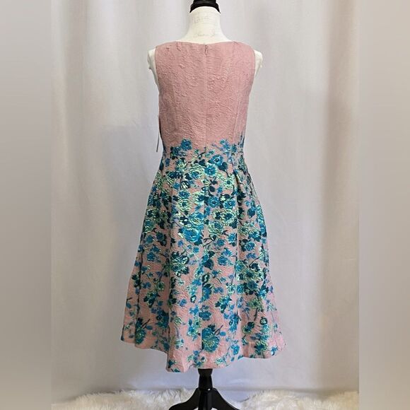 Lela Rose Floral-Jacquard A-Line Dress size 8 - Picture 9 of 13